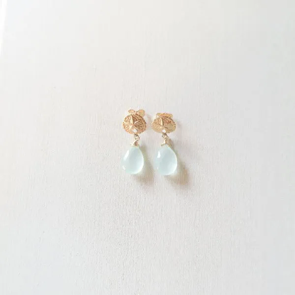 アクアサンドダラーピアス